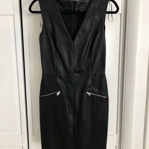 Black Faux Leather Zara Dress